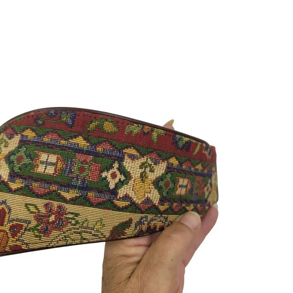 Vtg Womens Victorian Revival Belt Sz S Statement Regal‎ Tapestry Renaissance